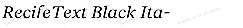 RecifeText Black Ita字体转换